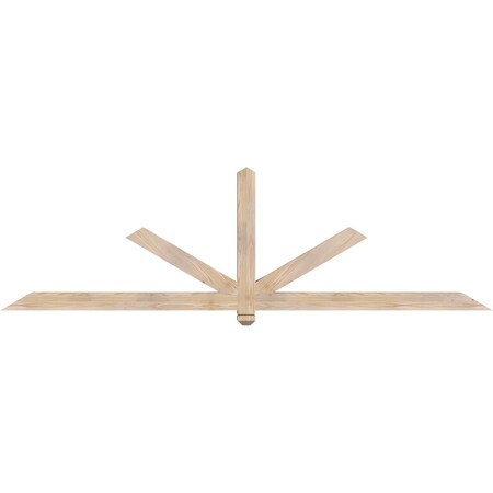 Ekena Millwork Kennewick Smooth Timber Gable Bracket, Douglas Fir, 96"W x 28"H x 3 1/2"D x 3 1/2"F, 7/12 Pitch GBW096X28X0404KEN00SDF